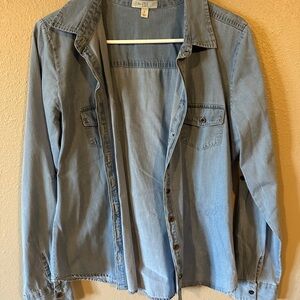 Love, Fire Sky Blue Denim Top